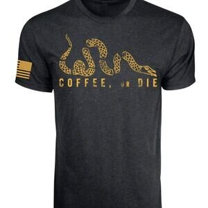Black Rifle Coffee Company Black Coffee or Die Graphic T-Shirt Mens Size S NEW